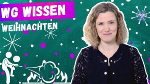 Weihnachten - Das Fest der Liebe: Bild zeigt Moderatorin Juliane aus der #BRENZWG lächelnd vor einem grünen Hintergrund mit Schnee